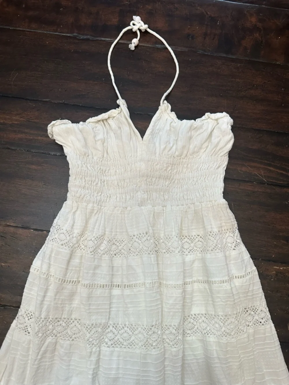 Maeve by Anthropologie White Strapless Smocked Midi Dress Size XSP 38440